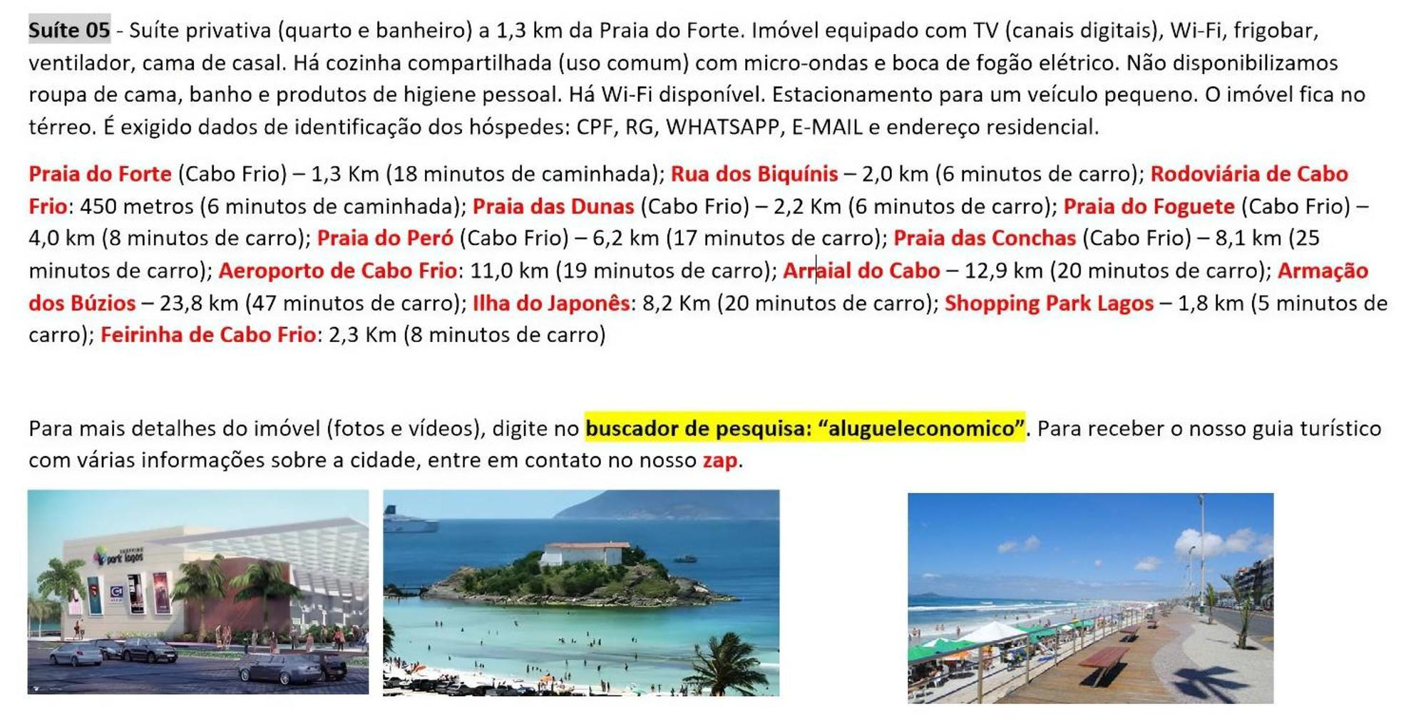 Cabo Frio - Suites - Jardim Flamboyant - Aluguel Economico エクステリア 写真